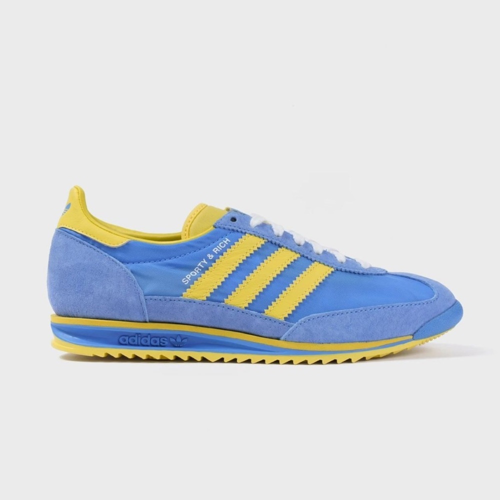 SPORTY & RICH X ADIDAS ORIGINALS
SL72 - Blue/Yellow
Size 8 - Picture 3 of 7